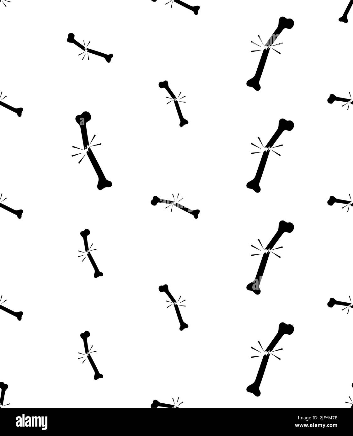 Human Broken Bone Icon Seamless Pattern Vector Art Illustration Stock Vector
