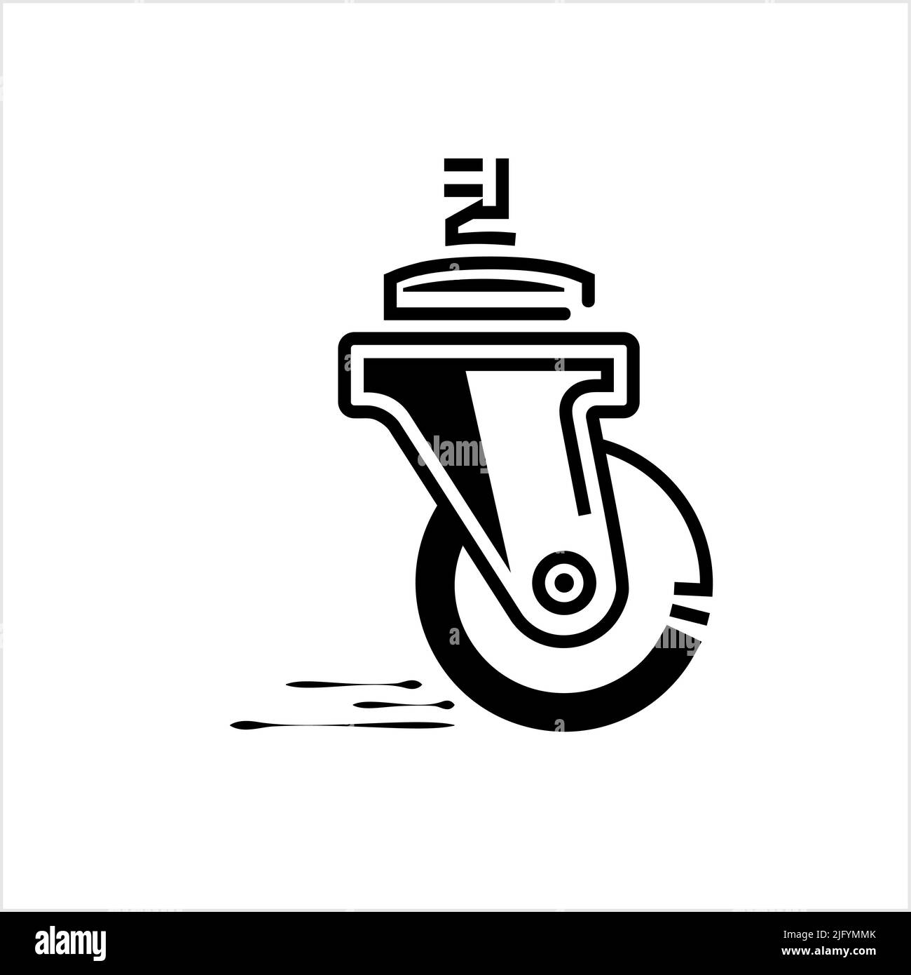 Caster Wheel Icon Vector Art Illustration Stock Vector Image & Art Alamy