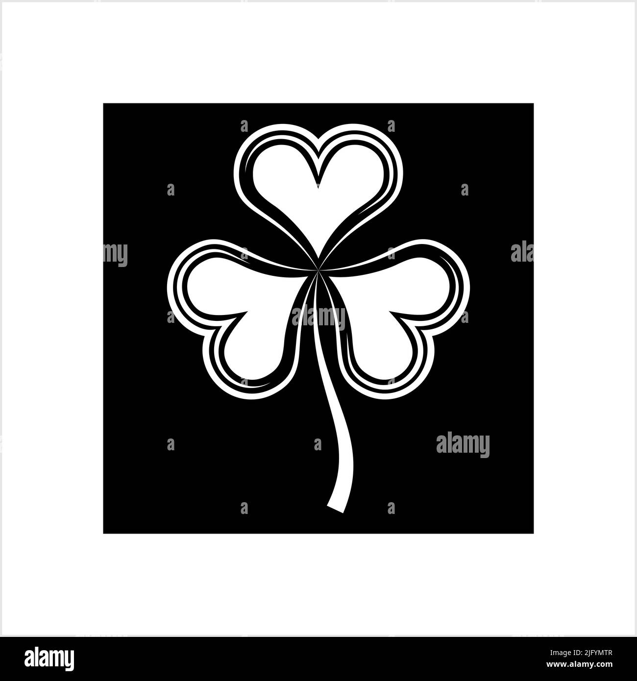 Three leaf clover Black and White Stock Photos & Images Alamy