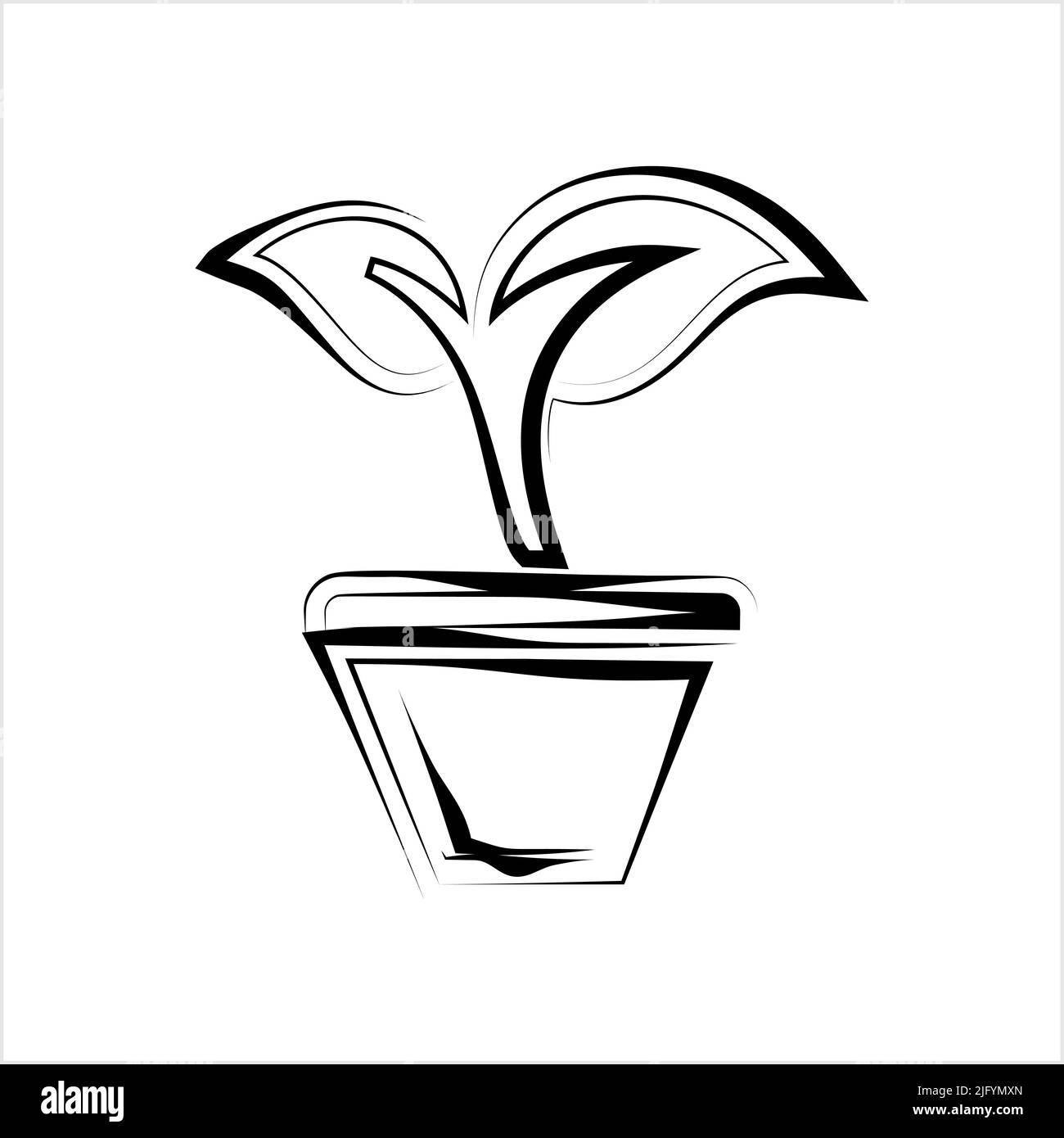 Plant Pot Icon Vector Art Illustration Stock Vector Image & Art - Alamy