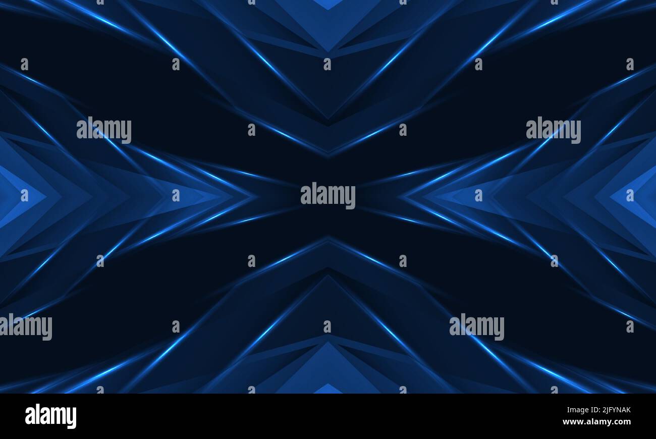 Blue abstract futuristic background with arrows and glowing lines ...