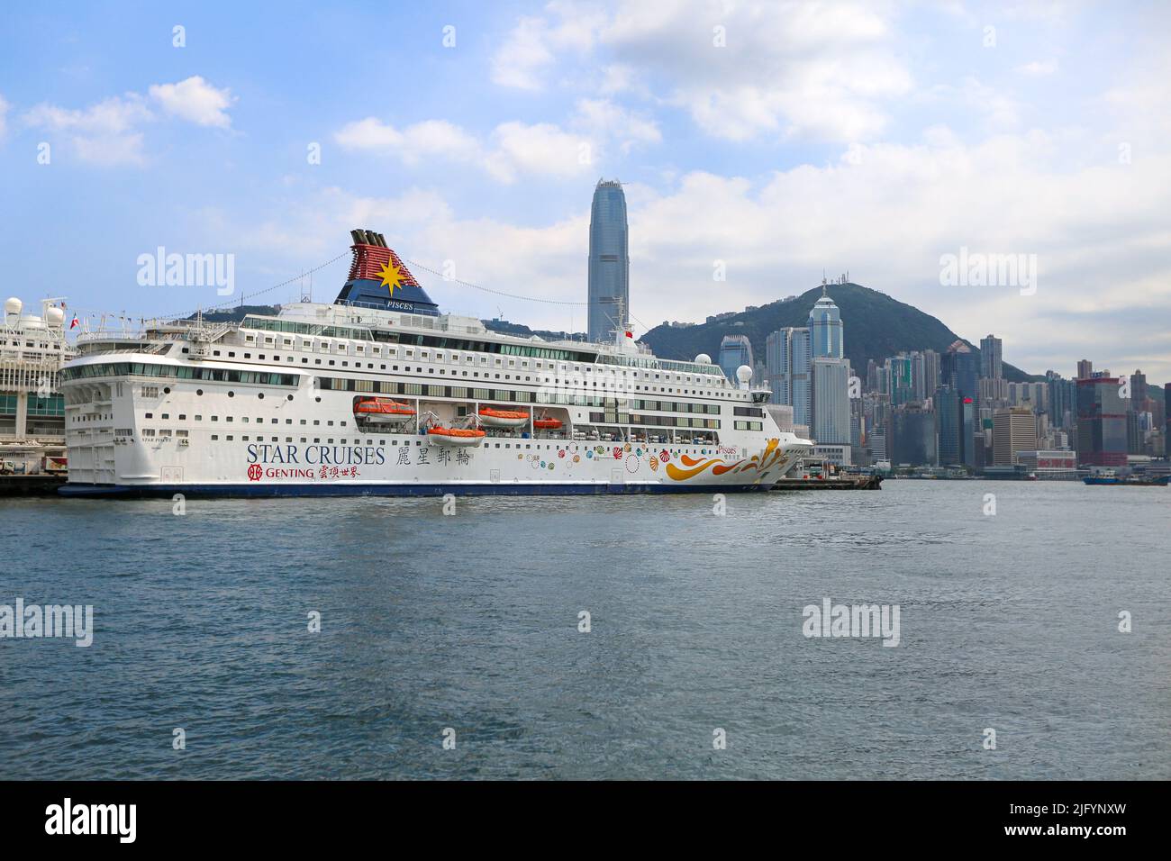 The cruise ship Star Pisces (Star cruises) - Genting Hong Kong - In 2022, the ship was sold for scrap in Alang, India. Stock Photo