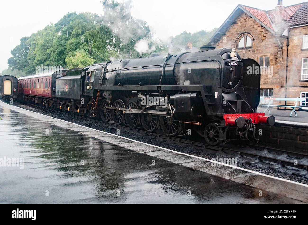 Around the UK - BR 9F No. 92134 -Grosmont  Heritage Railway - North Yorkshire, UK Stock Photo