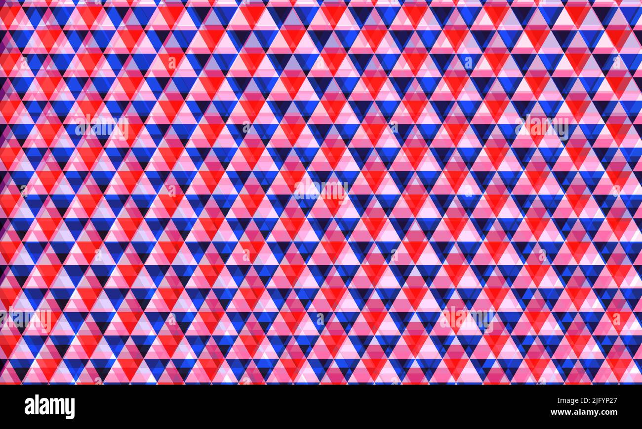 Red, pink and dark blue abstract background with triangular elements geometric 3d texture. Vector illustration Stock Vector