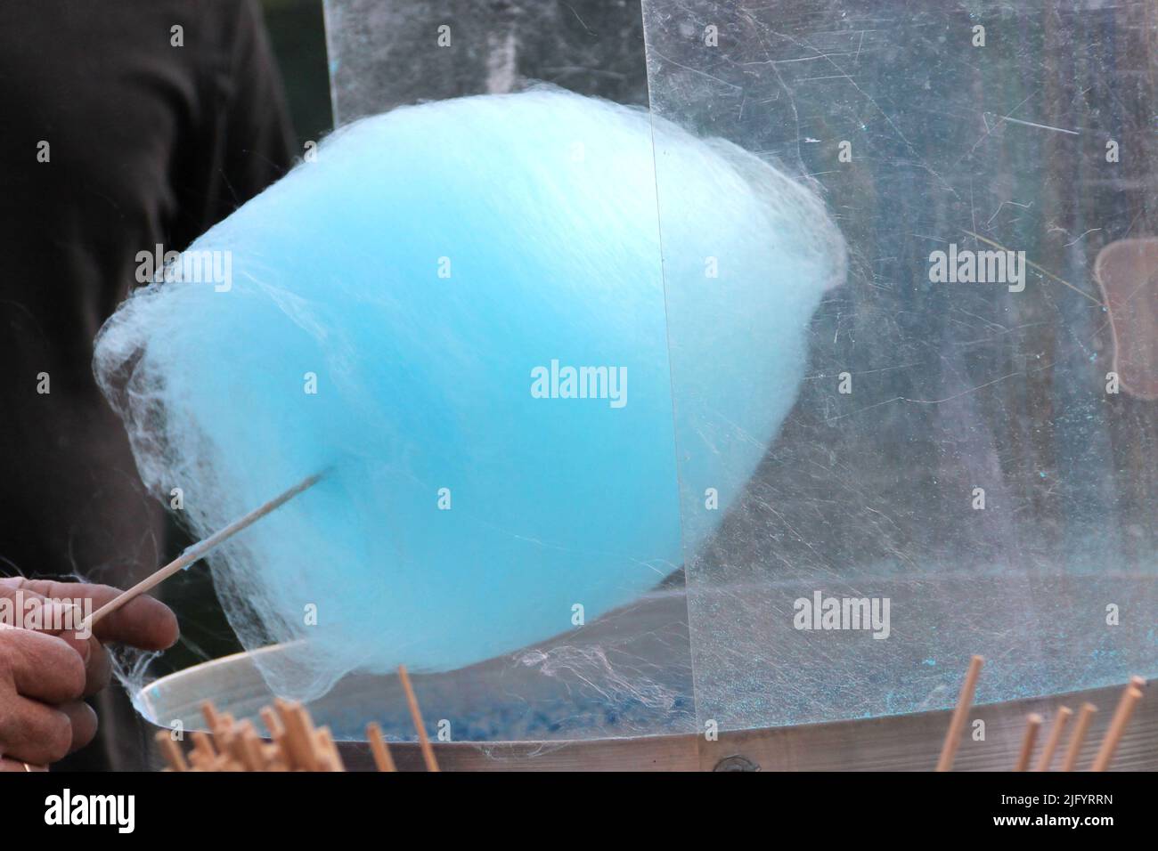 Candy floss. Cotton candy. Stock Photo