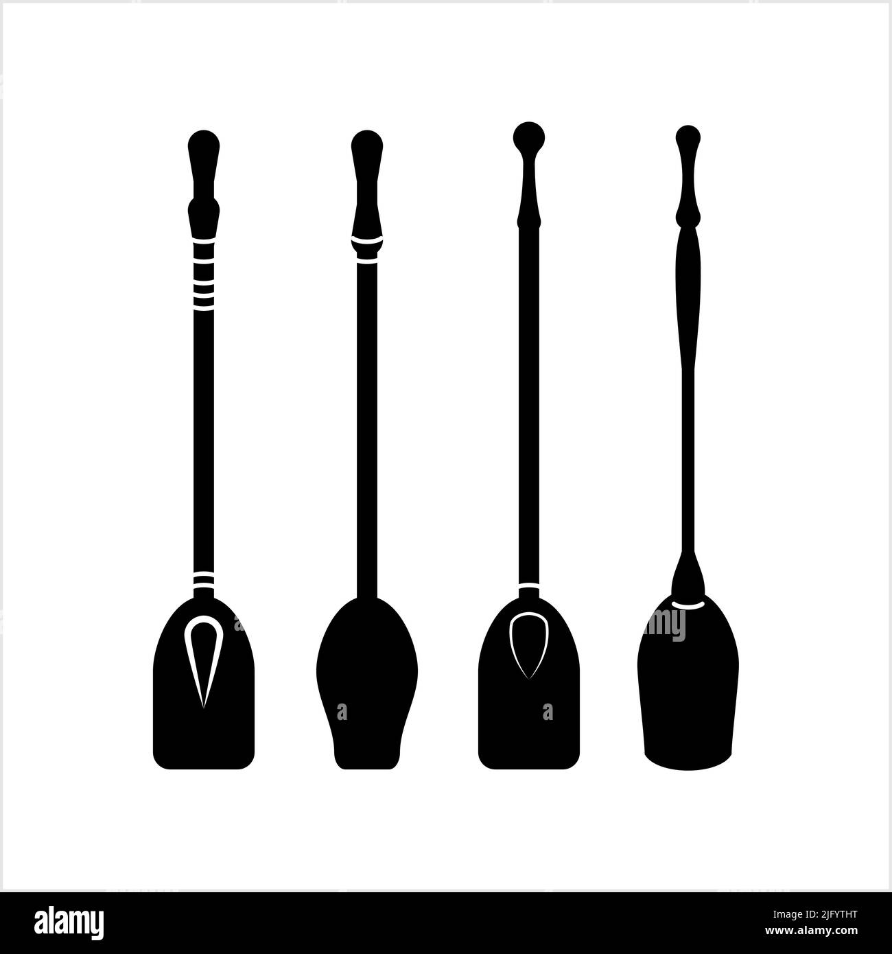 Boat Paddle Icon, Boat Paddle Vector Art Illustration Stock Vector