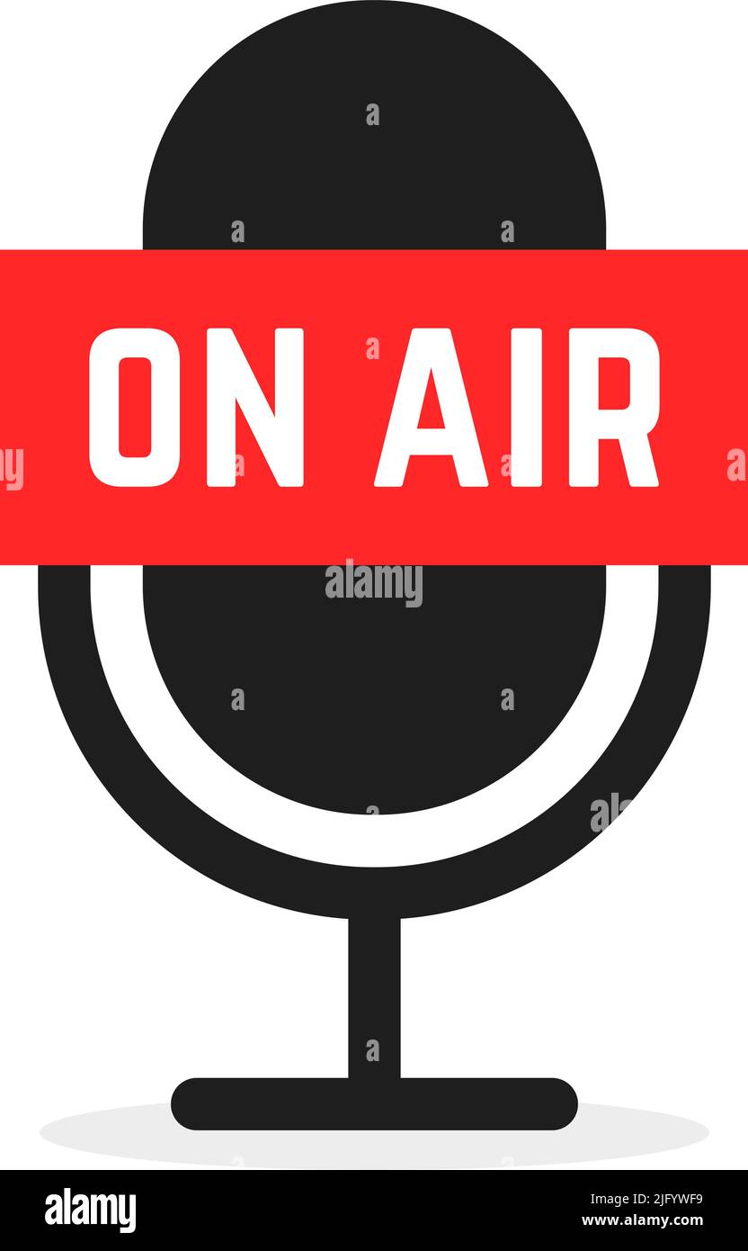 live on air like podcast icon Stock Vector