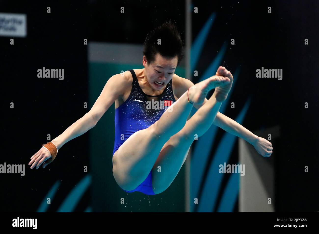 Budapest, Hungary, 2nd July 2022. Yiwen Chen of China competes in the ...