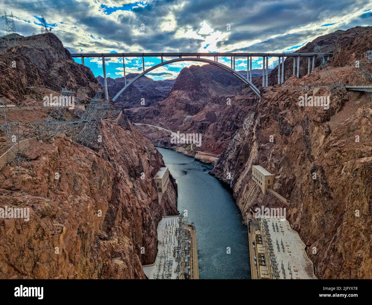 Hoover Dam, Nevada, United States of America, North America Stock Photo