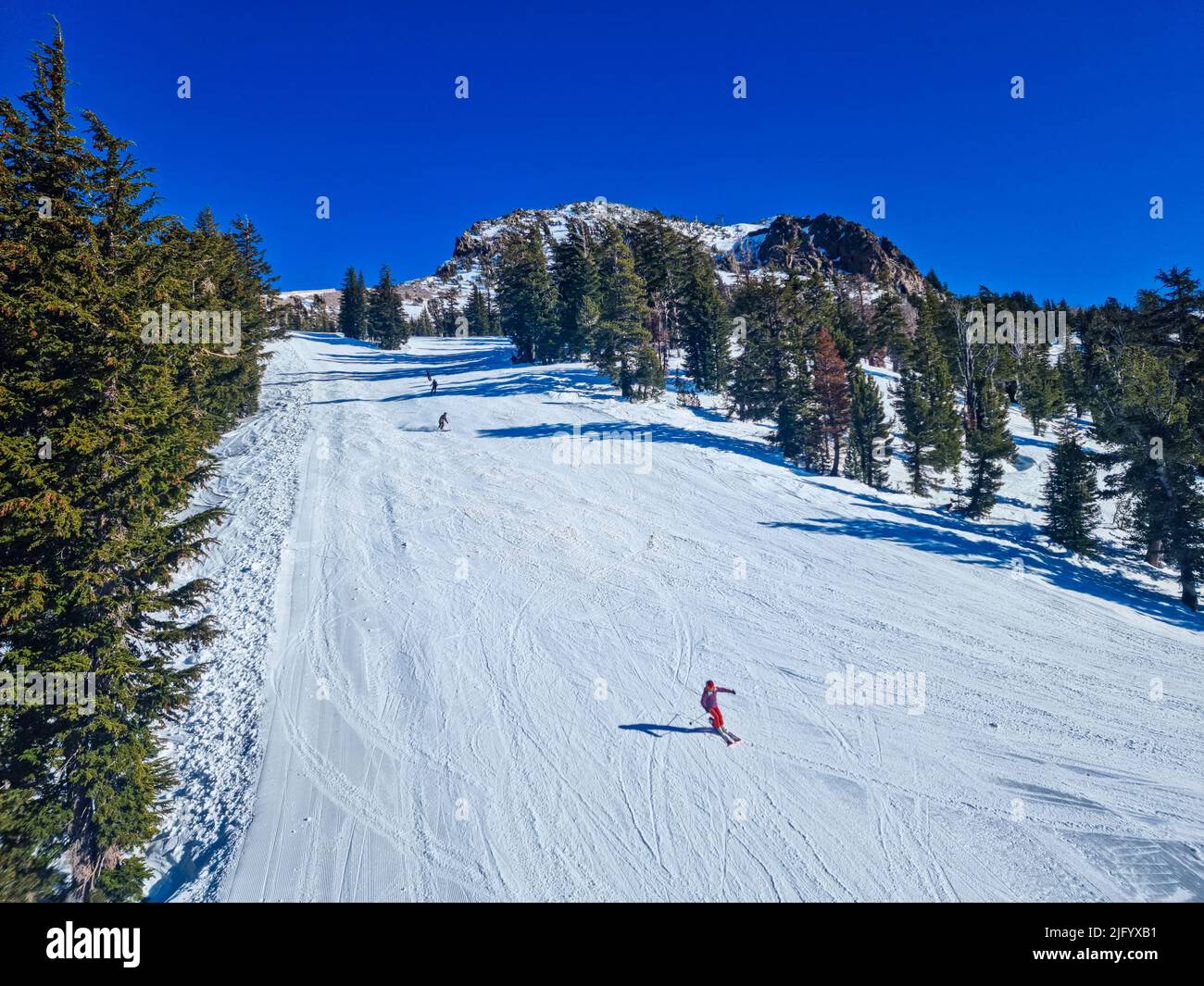 Ski-ing, Mammoth mountain, California, United States of America, North America Stock Photo