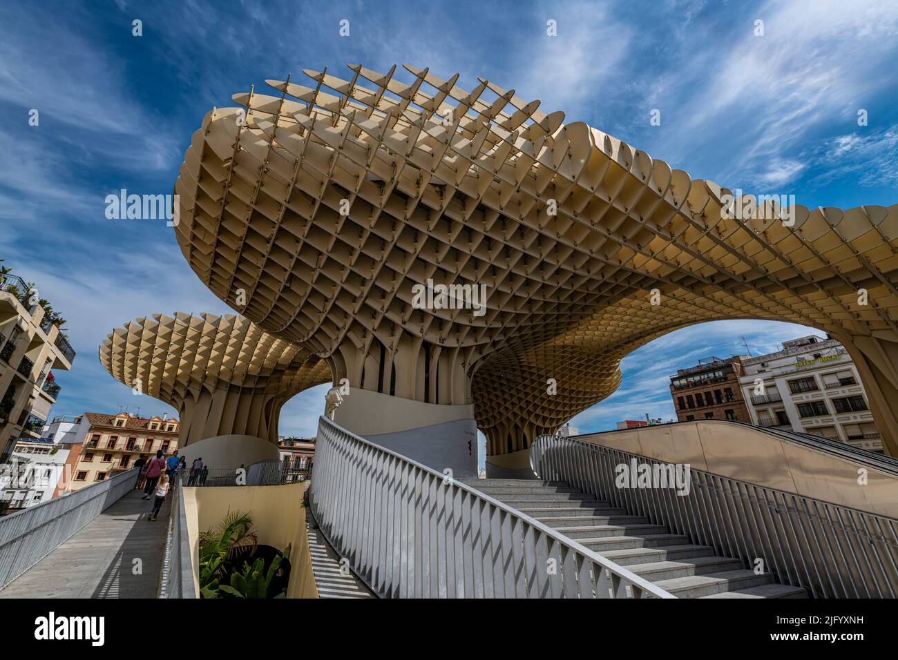 Metropol Parasol, one of the largest wooden structures, Seville, Andalucia, Spain, Europe Stock Photo