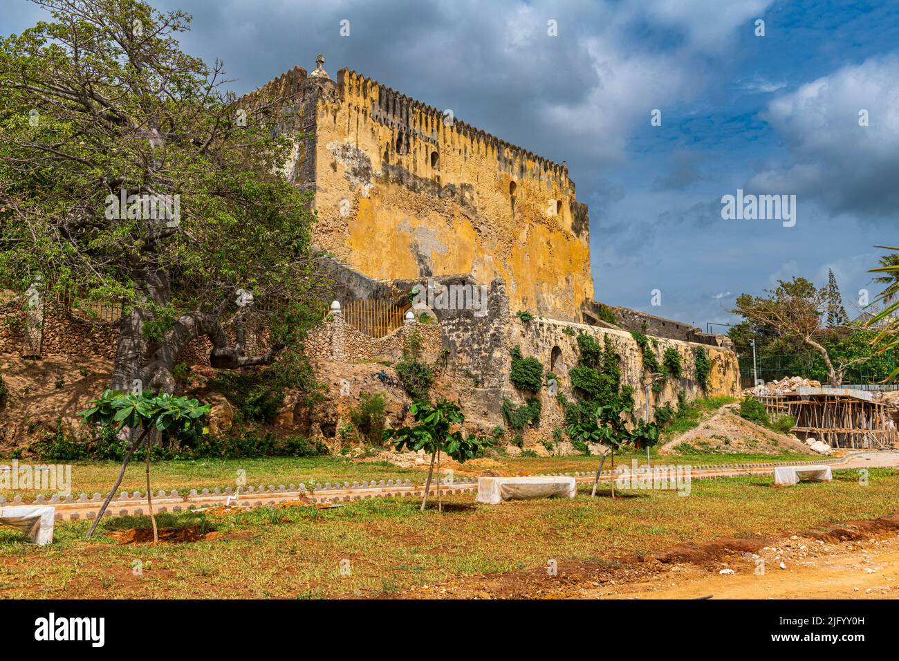 Fort Jesus, UNESCO World Heritage Site, Mombasa, Indian Ocean, Kenya, East Africa, Africa Stock Photo