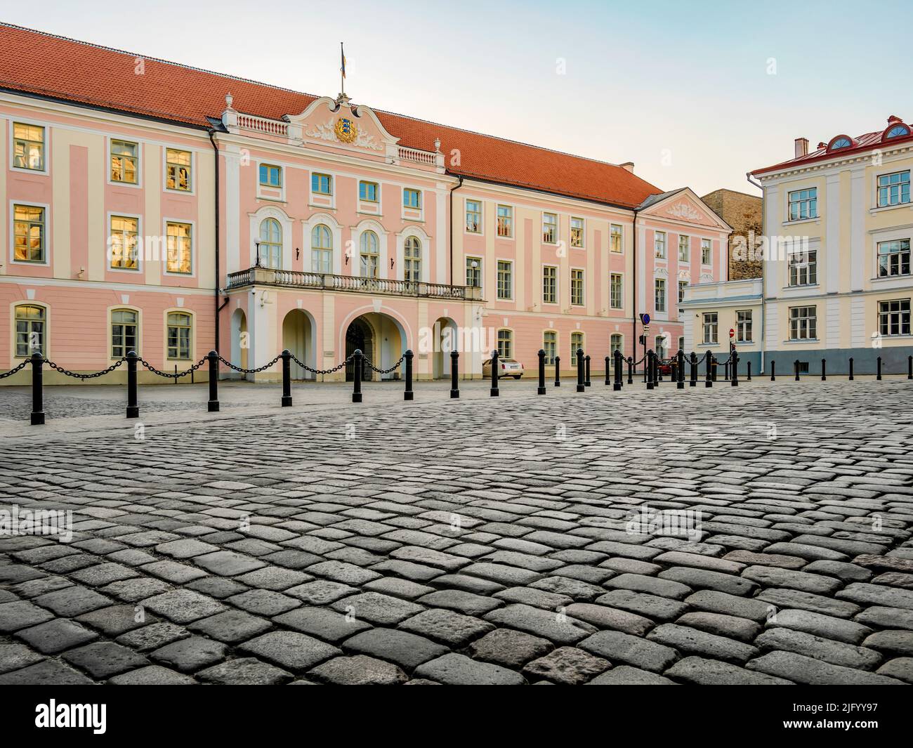 The Parliament of Estonia, Toompea Castle, Old Town, Tallinn, Estonia, Europe Stock Photo