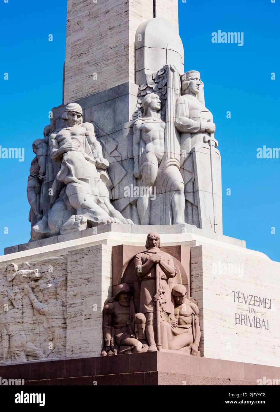The Freedom Monument, Riga, Latvia, Europe Stock Photo