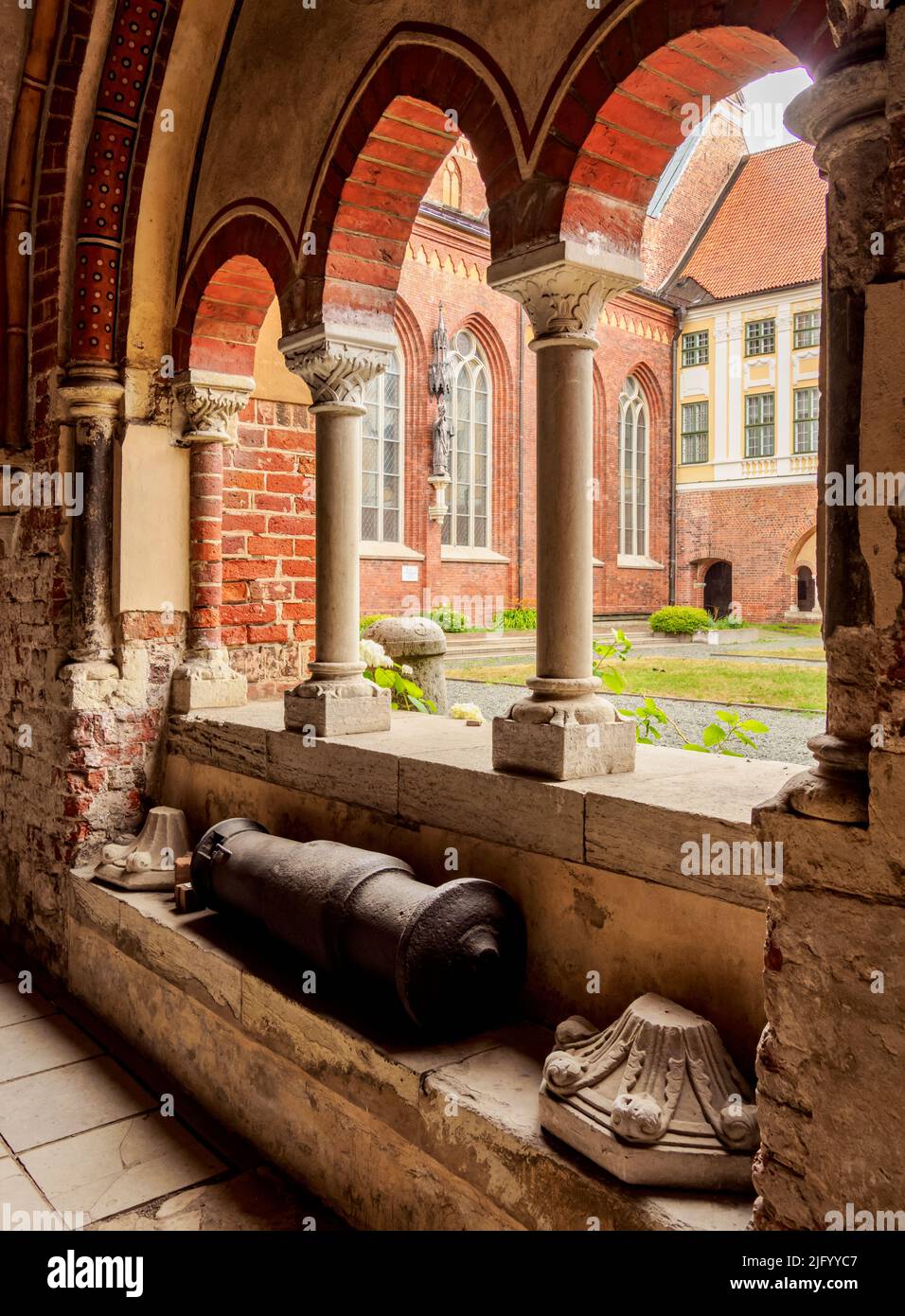 Cloister in Cathedral of Saint Mary (Dome Cathedral), Old Town, UNESCO World Heritage Site, Riga, Latvia, Europe Stock Photo