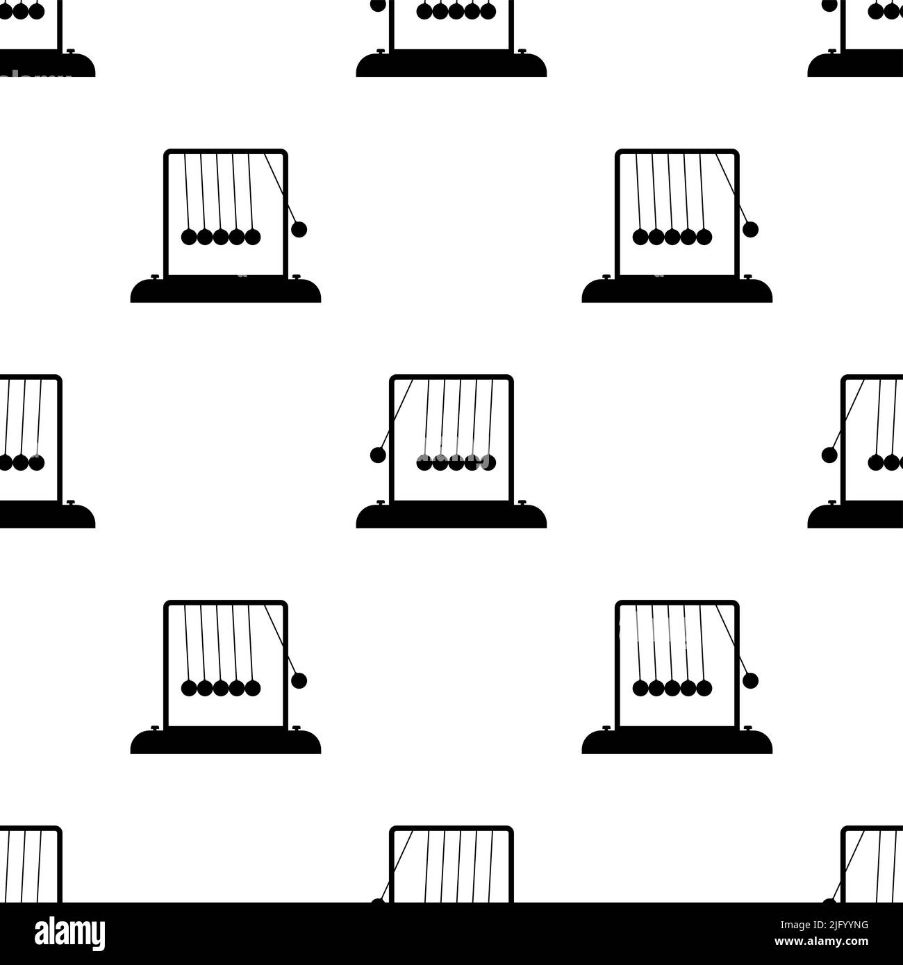 Oscillation Icon Seamless Pattern, Conservation Of Momentum Physics
