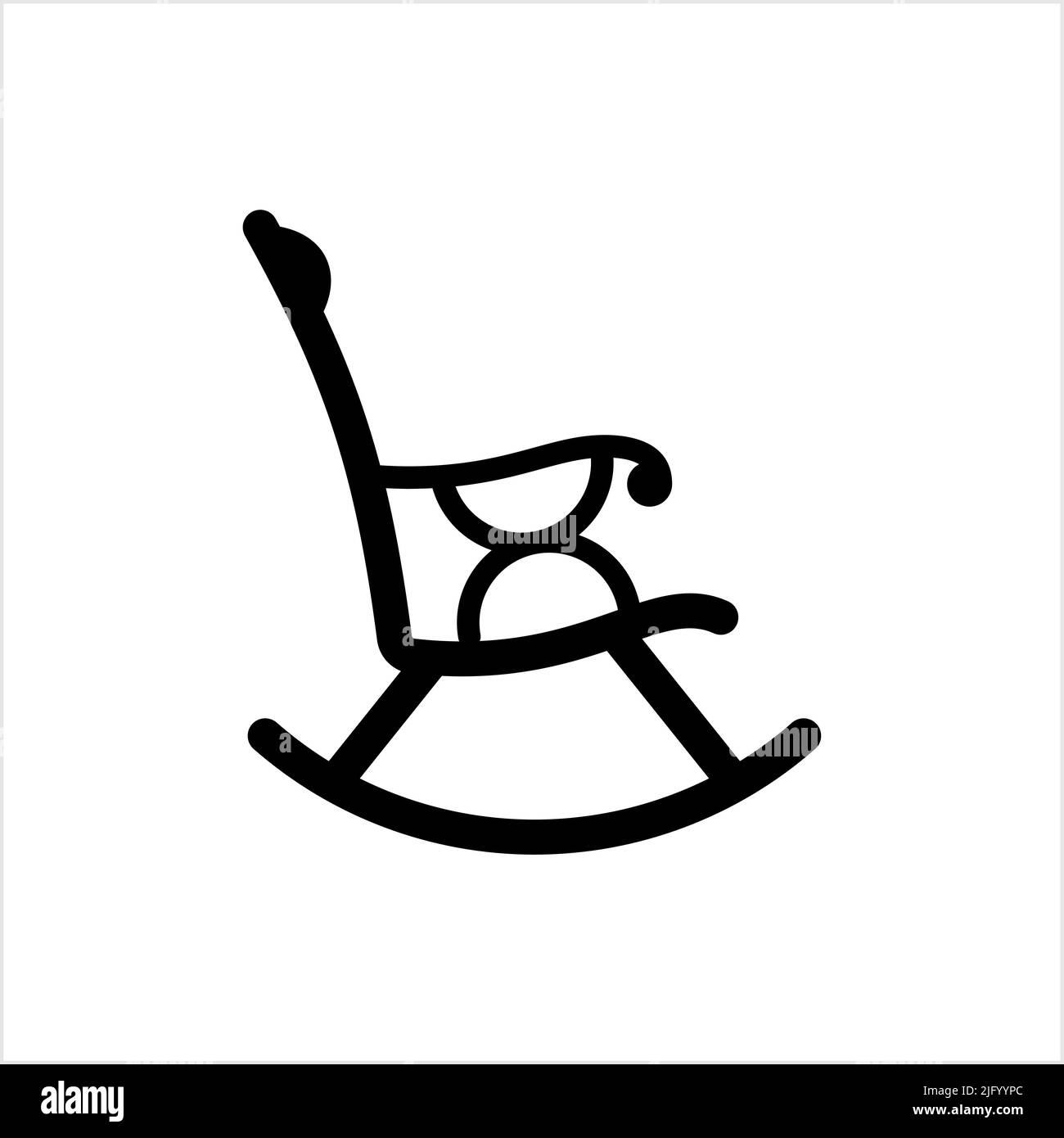Rocking Chair Icon, Curved Band Chair Vector Art Illustration Stock Vector Image & Art Alamy