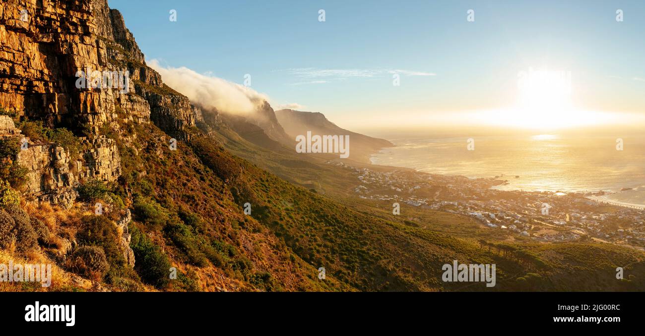 Kloof Corner at sunset, Cape Town, Western Cape, South Africa, Africa Stock Photo