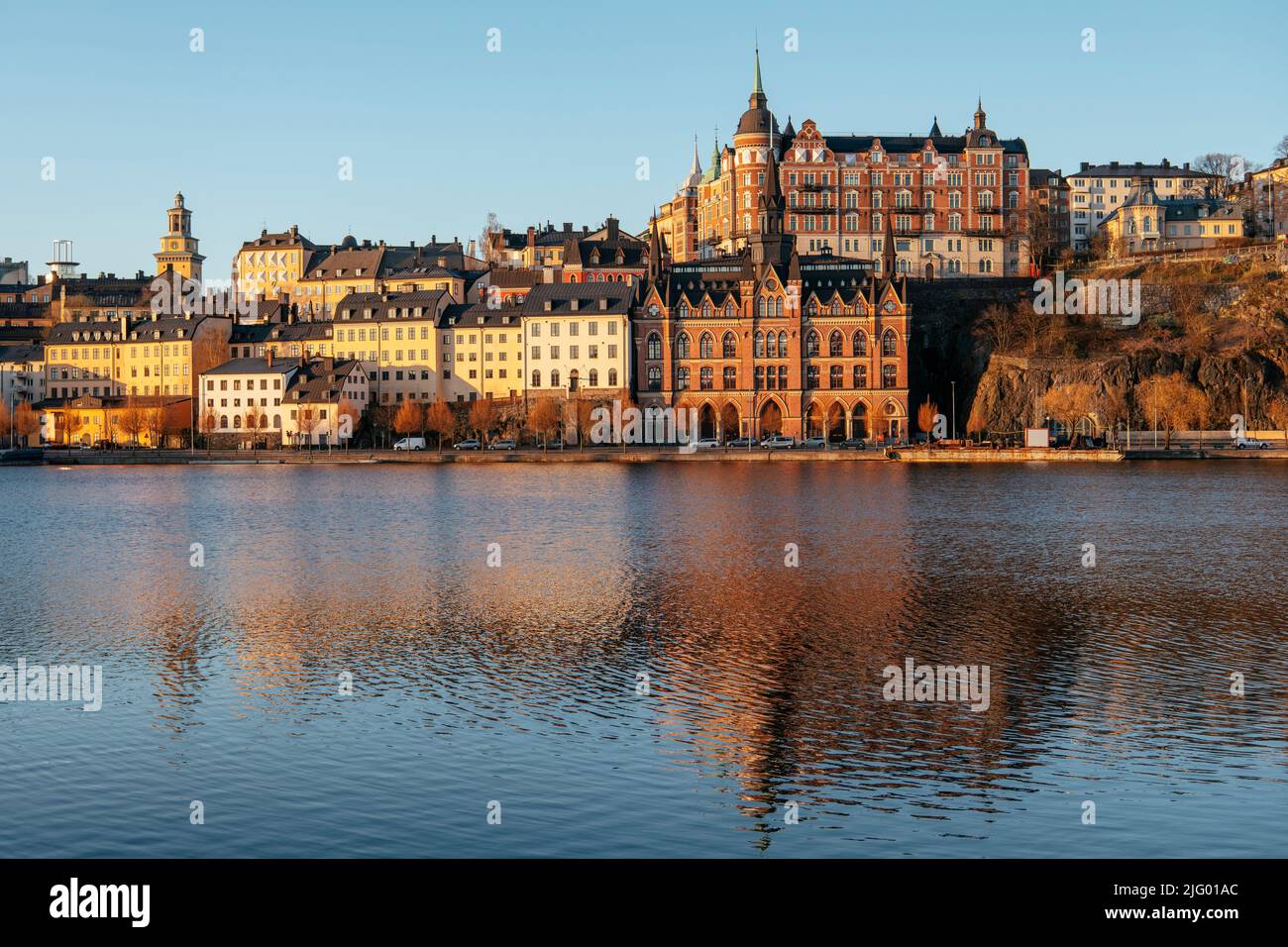 View towards Sodermalm, Stockholm, Sodermanland and Uppland, Sweden, Scandinavia, Europe Stock Photo