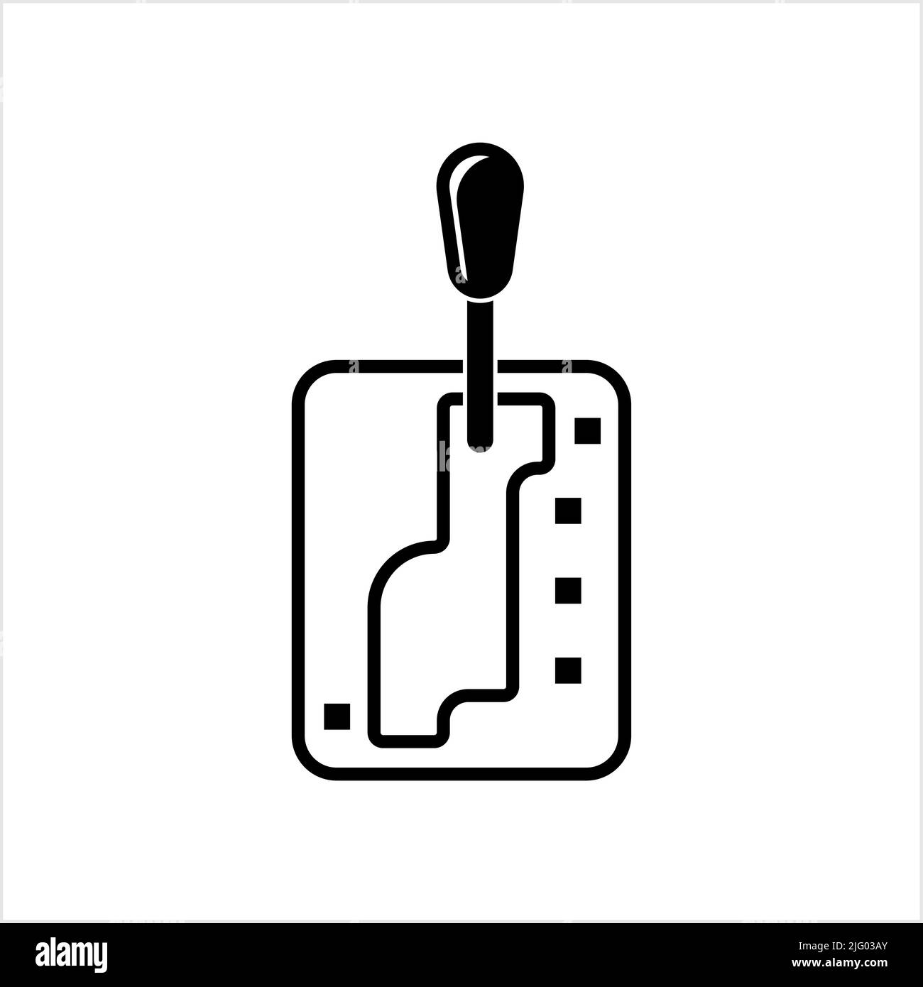 Automatic Gear Icon, Self Shifting Gear Transmission Vector Art