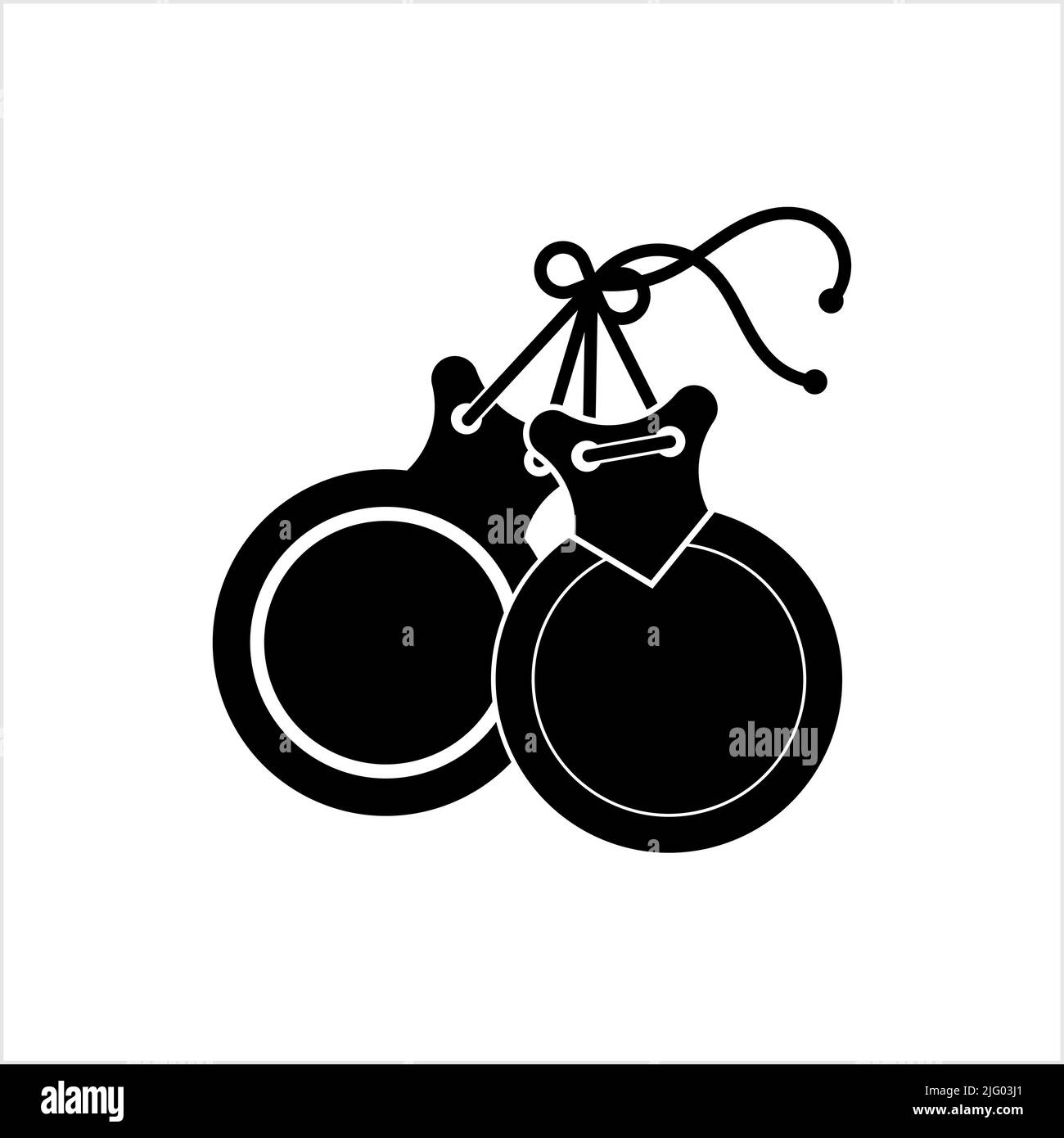 Icon, Musical Instrument Clackers Palillos Vector Art