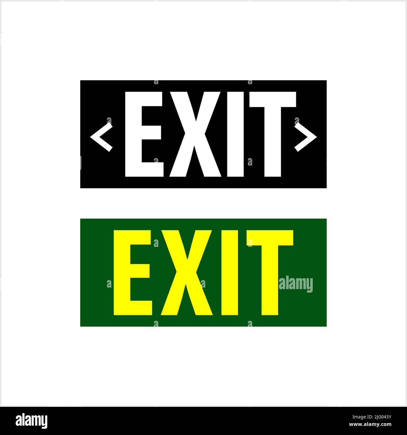Exit Icon, Exit Sign Icon, Normal , Emergency, Special, Fire, Faster Evacuation Exit Vector Art Illustration Stock Vector