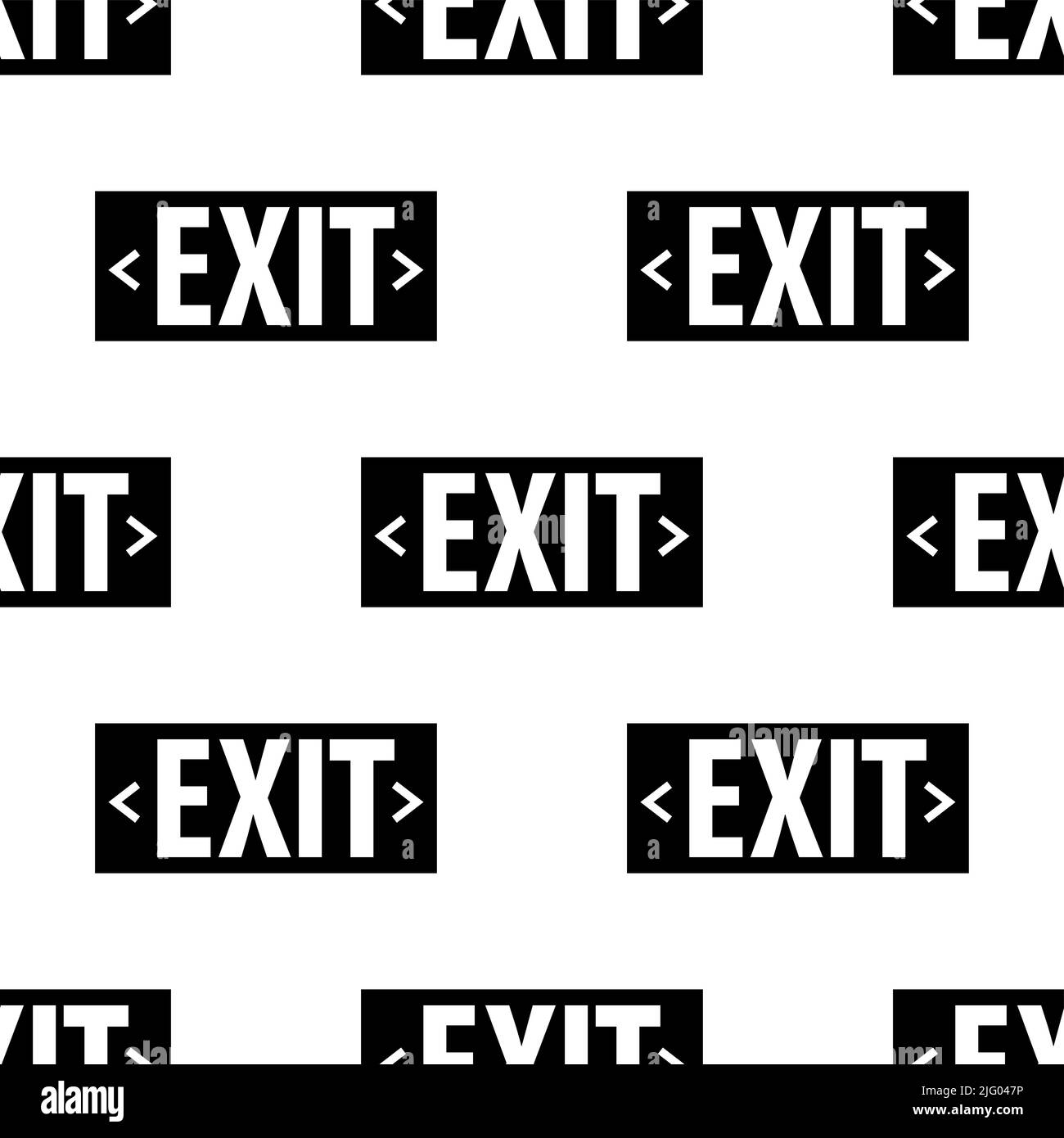 Exit Icon Seamless Pattern, Exit Sign Icon, Normal , Emergency, Special, Fire, Faster Evacuation Exit Vector Art Illustration Stock Vector