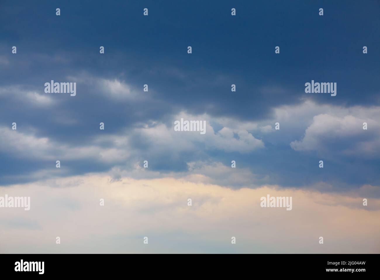 Blue and white cumulus clouds , sky background Stock Photo - Alamy