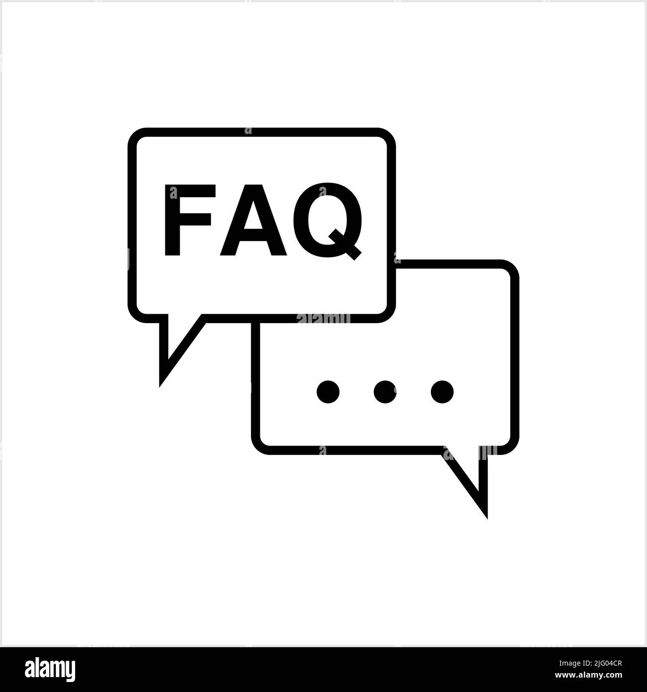 Faq Icon, Frequently Asked Question Answer Vector Art Illustration Stock Vector