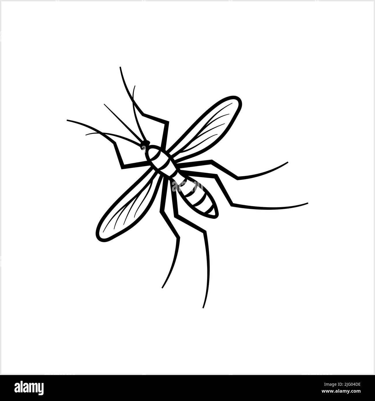 Mosquito Icon, Mosquitos Insect Icon Vector Art Illustration Stock ...