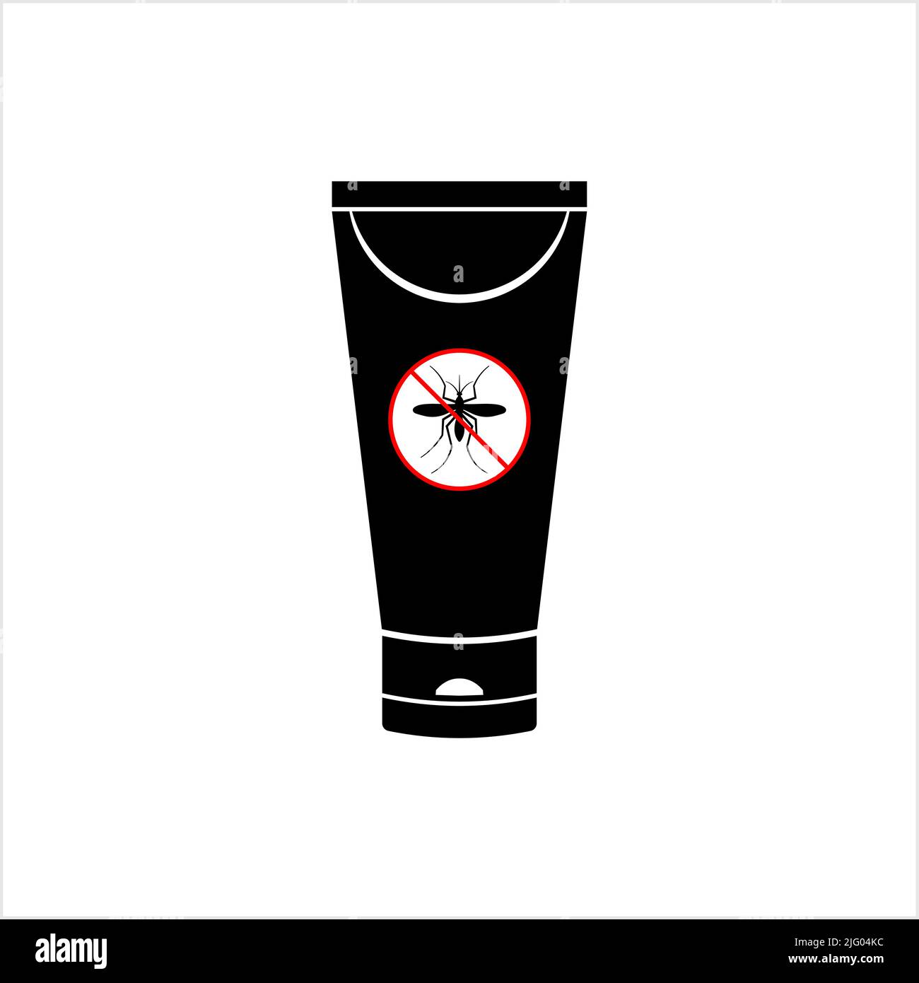 Mosquito Repellent Cream Icon, Bug Insect Repellent Skin Cream Gel