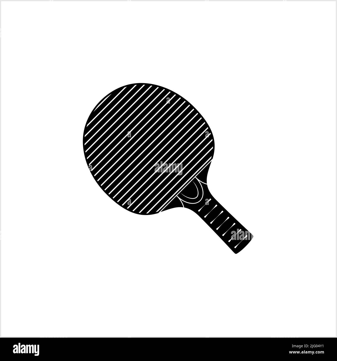 Ping Pong Racket Icon, Table Tennis Icon, Sport Icon Vector Art Illustration Stock Vector