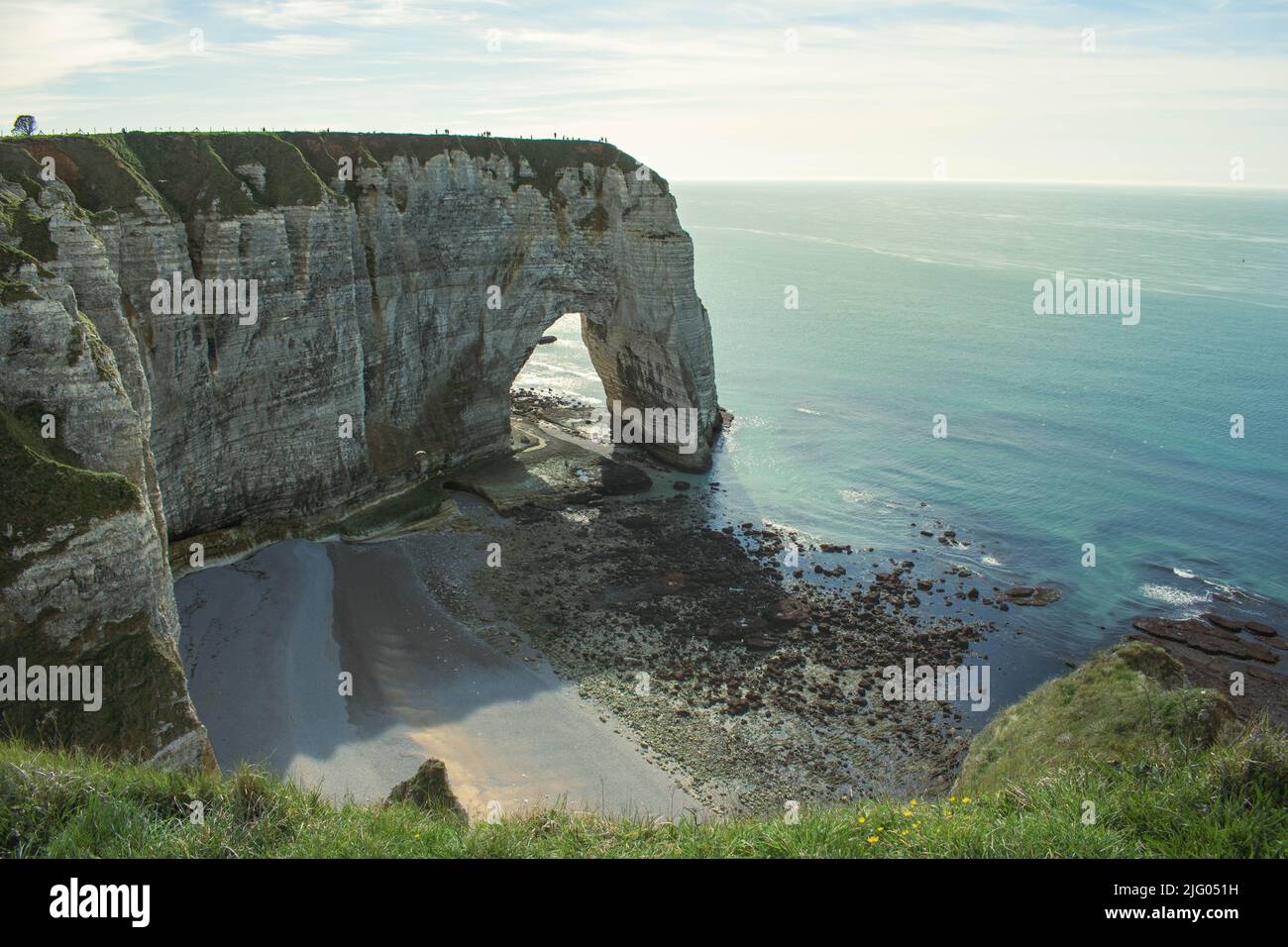 Cliff by atlantic ocean in etretat hi-res stock photography and images ...