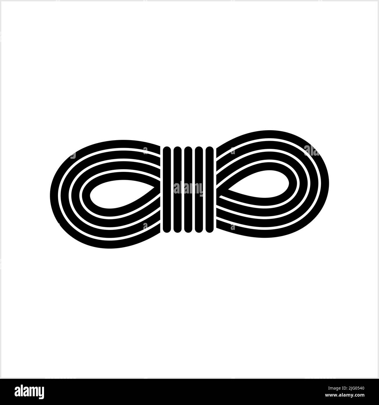 Rope Bundle Icon, Rope Roll, Rope Wrapped Up Together, String Icon