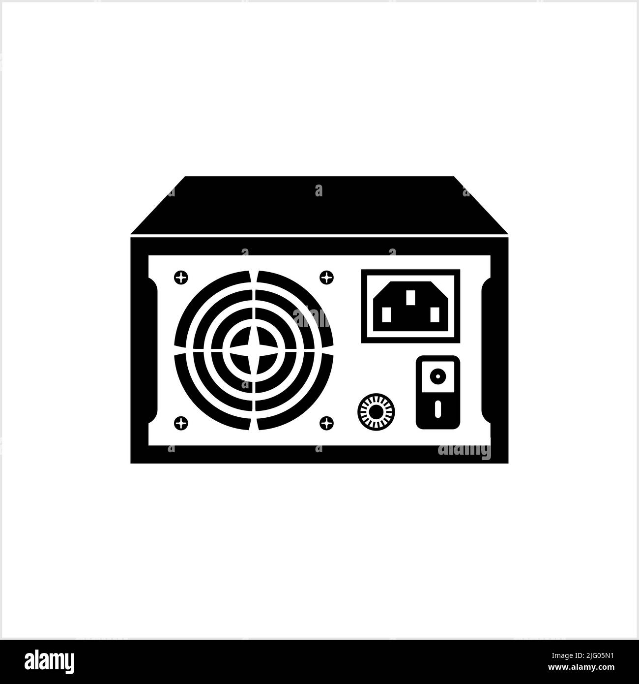 Power Supply Icon, Computer Smps Switch Mode Power Supply, Vector Art ...