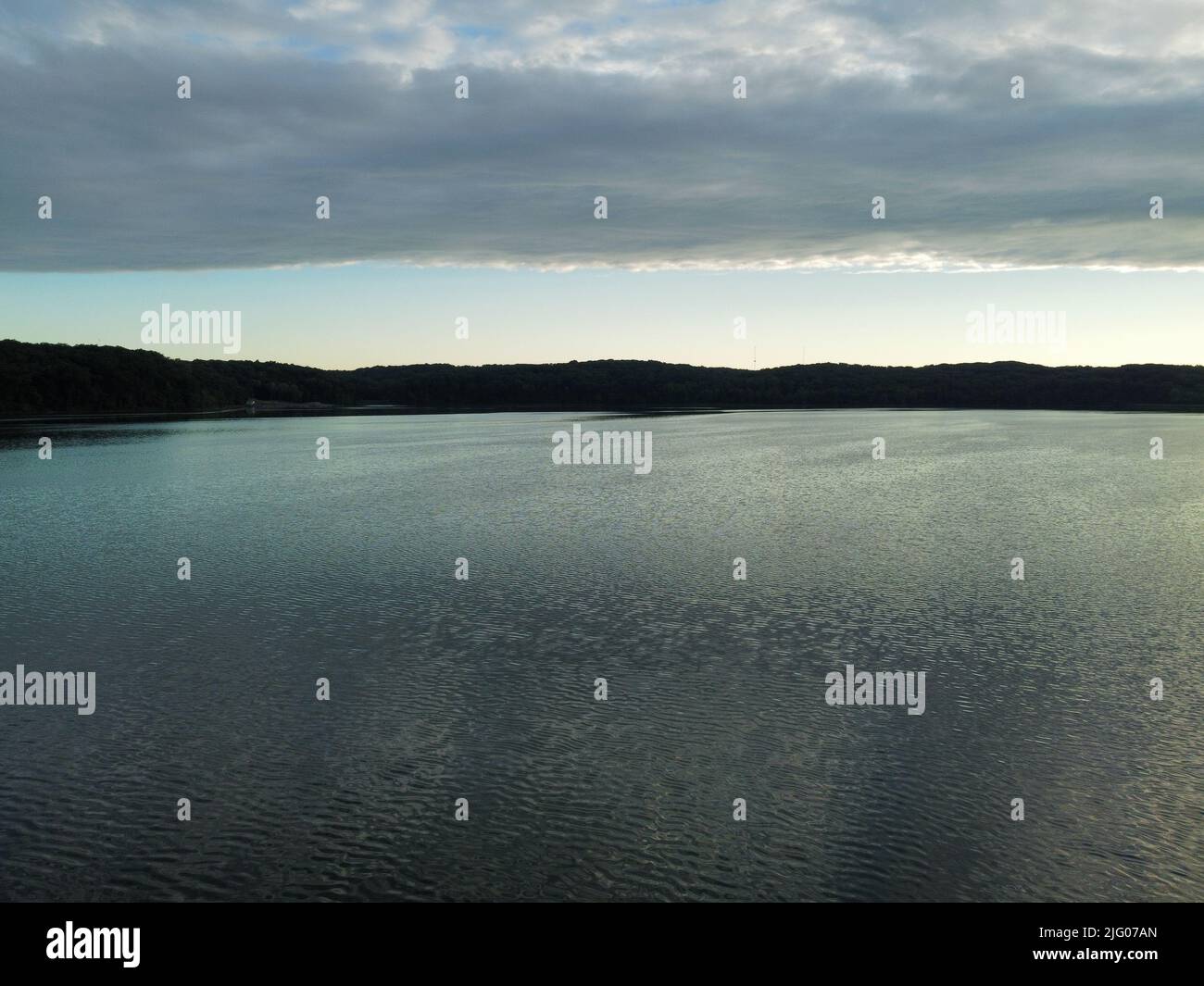 Beautiful sunrise in lake Charleston with mountains and skyline Stock Photo Alamy
