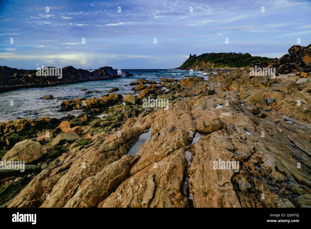 The Tanks tourist attraction natural rock pool at Forster, NSW