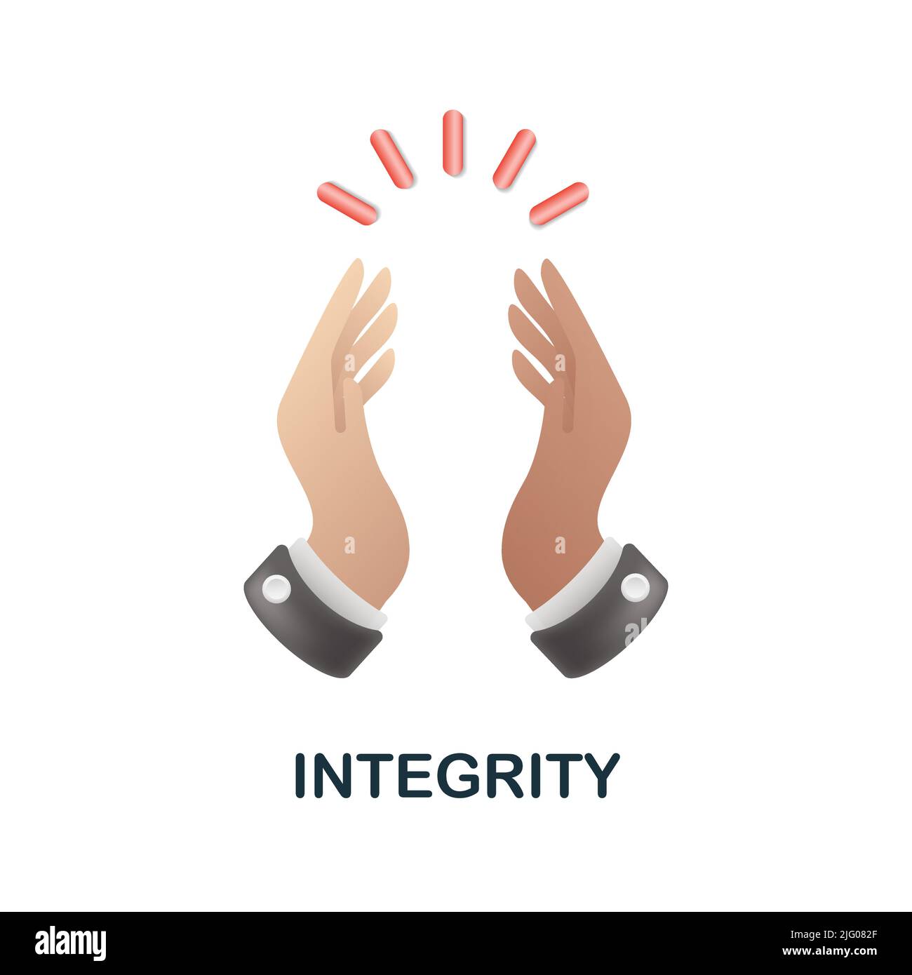 Integrity Icon In 3d Colored Illustration From Core Values Collection