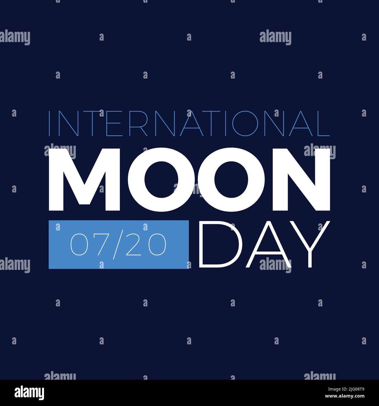 Design for celebrating international moon day, july 20th. vector Stock Vector