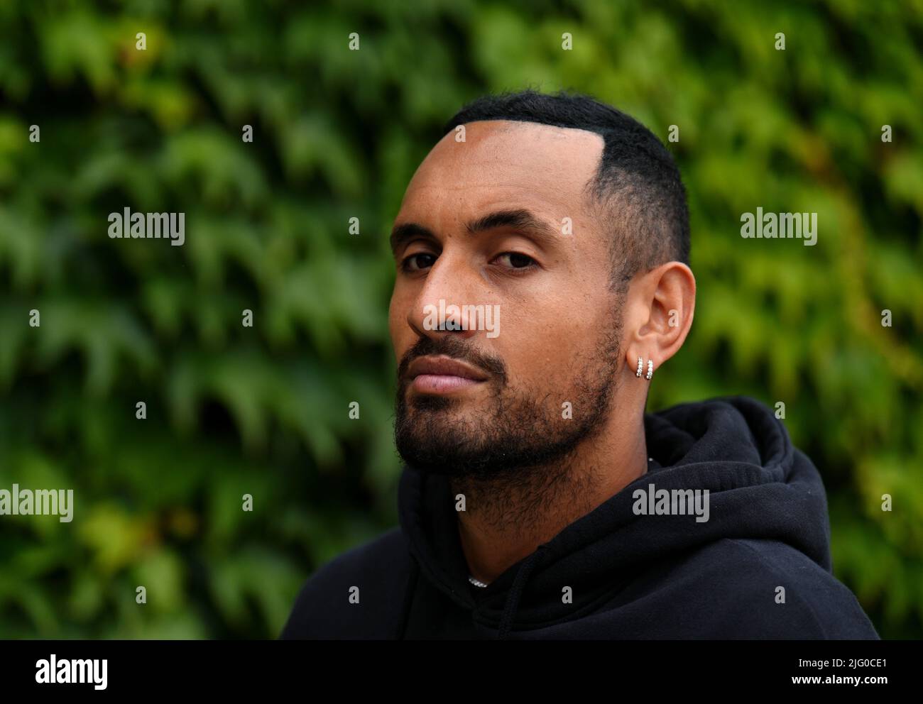 Nick Kyrgios on day ten of the 2022 Wimbledon Championships at the All