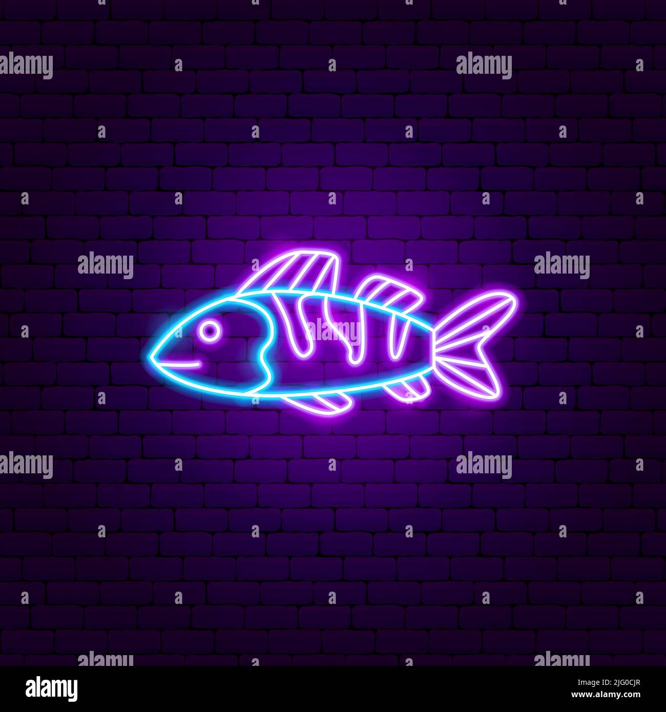 Fish Sign Background Blue Fish Neon Sign Stock Vector Image & Art - Alamy