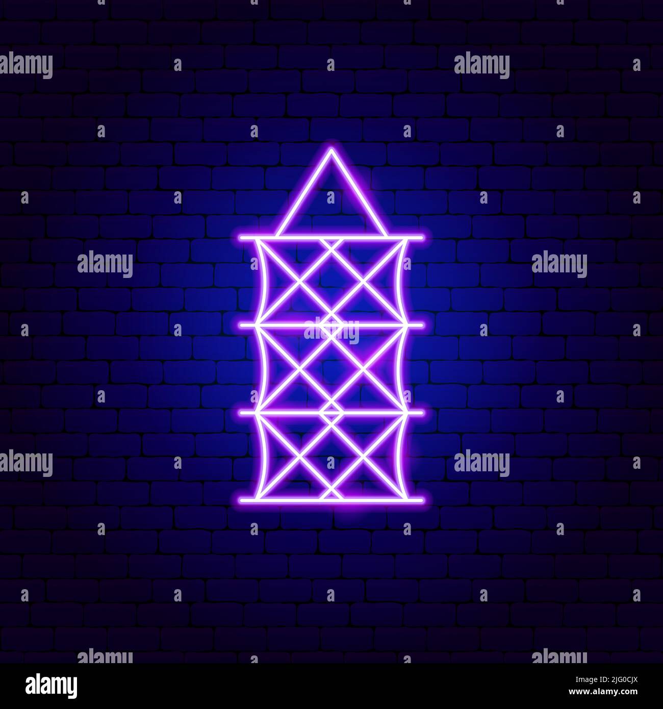 Fisherman's Net Neon Sign Stock Vector