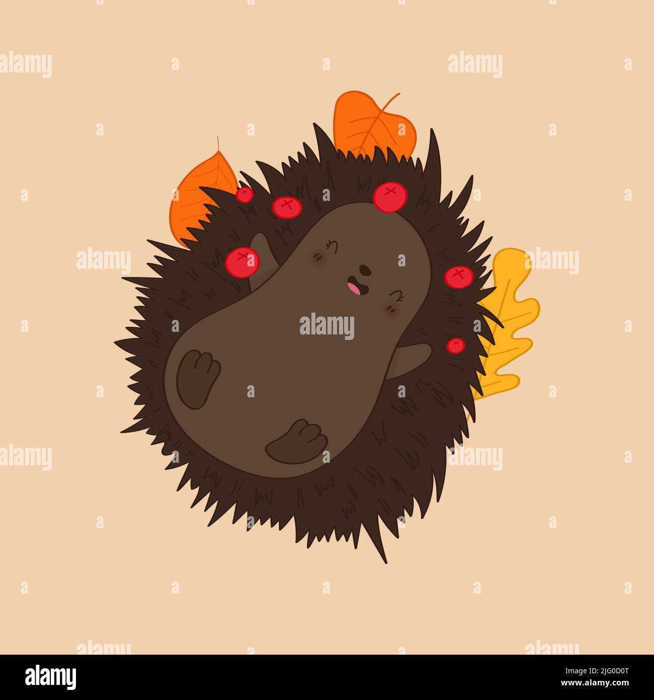 Cute Hedgehog Clipart for Kids Holidays and Goods. Happy Clip Art ...