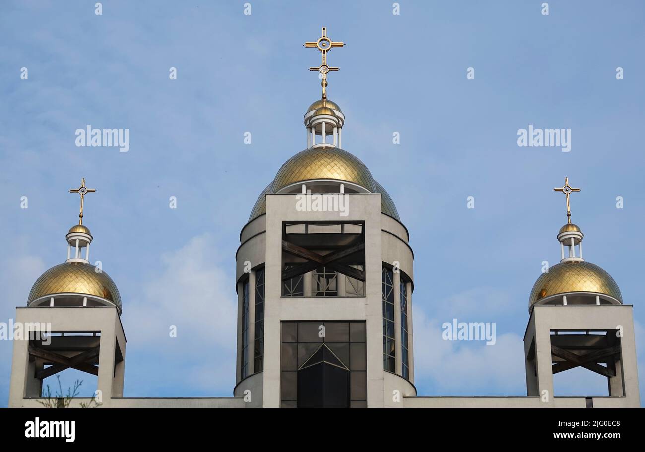 Kiev, Ukraine October 24, 2020: Patriarchal Cathedral of the Resurrection of Christ UGK Stock Photo