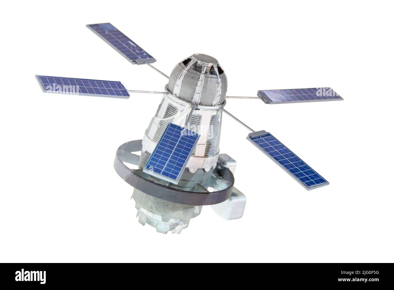 Satellite for earth surface probing isolated on white background Stock Photo