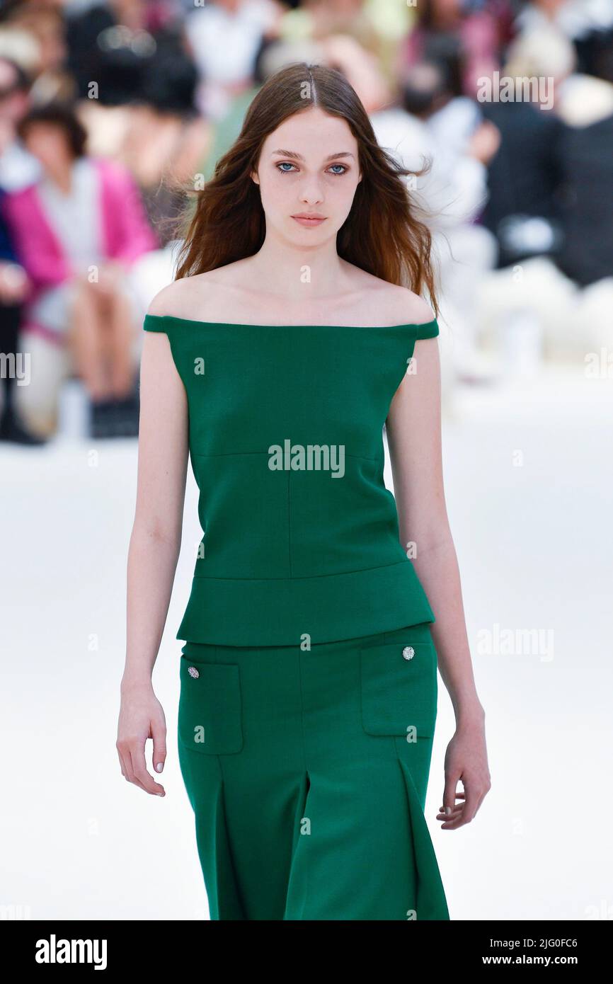 Model walks on the runway during the Chanel Fall Winter 2022-2023 Haute  Couture Fashion Show held in Paris, France on July 5, 2022. (Photo by Jonas  Gustavsson/Sipa USA Stock Photo - Alamy