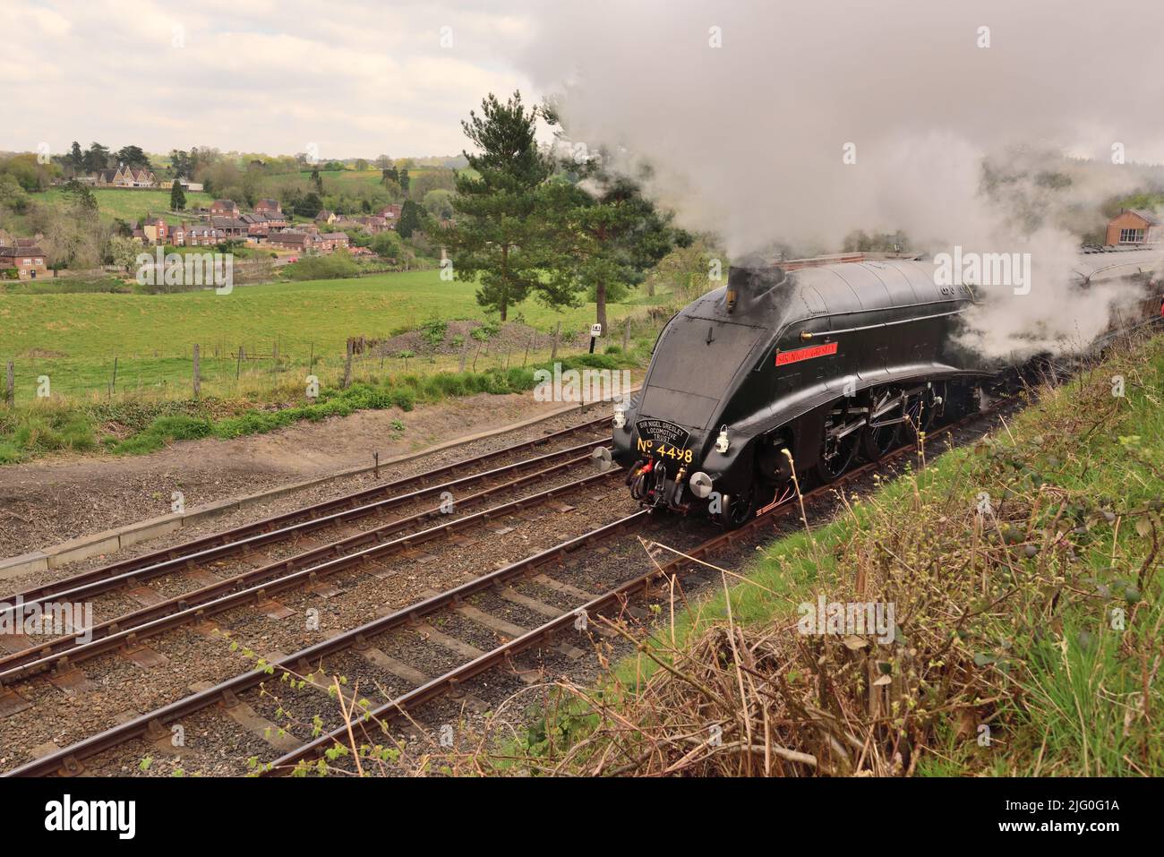 Newly overhauled LNER Class A4 Pacific No 4498 Sir Nigel Gresley at the ...