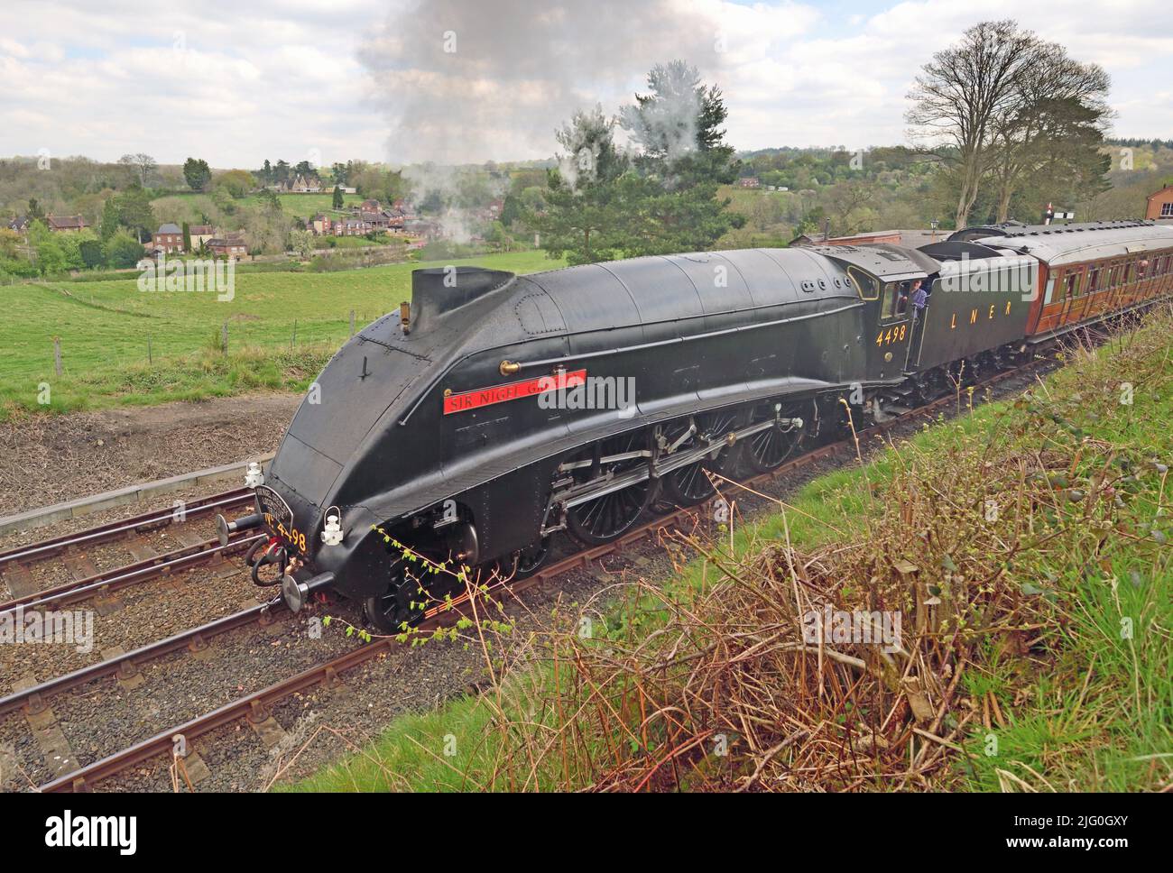 Newly overhauled LNER Class A4 Pacific No 4498 Sir Nigel Gresley at the ...
