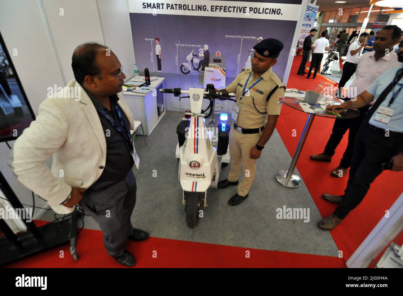 New Delhi, New Delhi, India. 6th July, 2022. Visitors and Police person