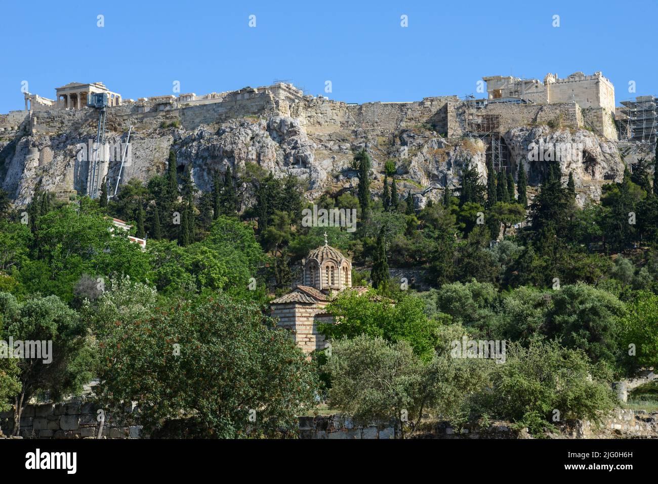 The Ancient Agora And Acropolis Of Athens On Greece Stock Photo - Alamy